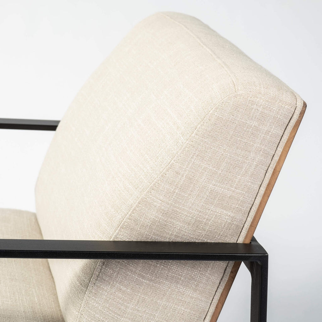 MERCANA STAMFORD LIGHT BEIGE FABRIC ACCENT CHAIR 68760