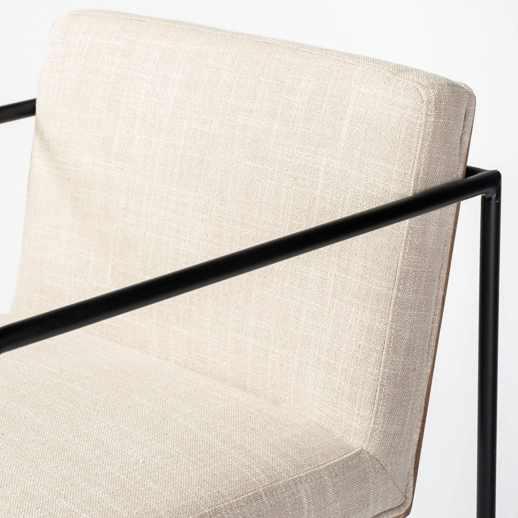 MERCANA STAMFORD LIGHT BEIGE FABRIC BAR STOOL 68762
