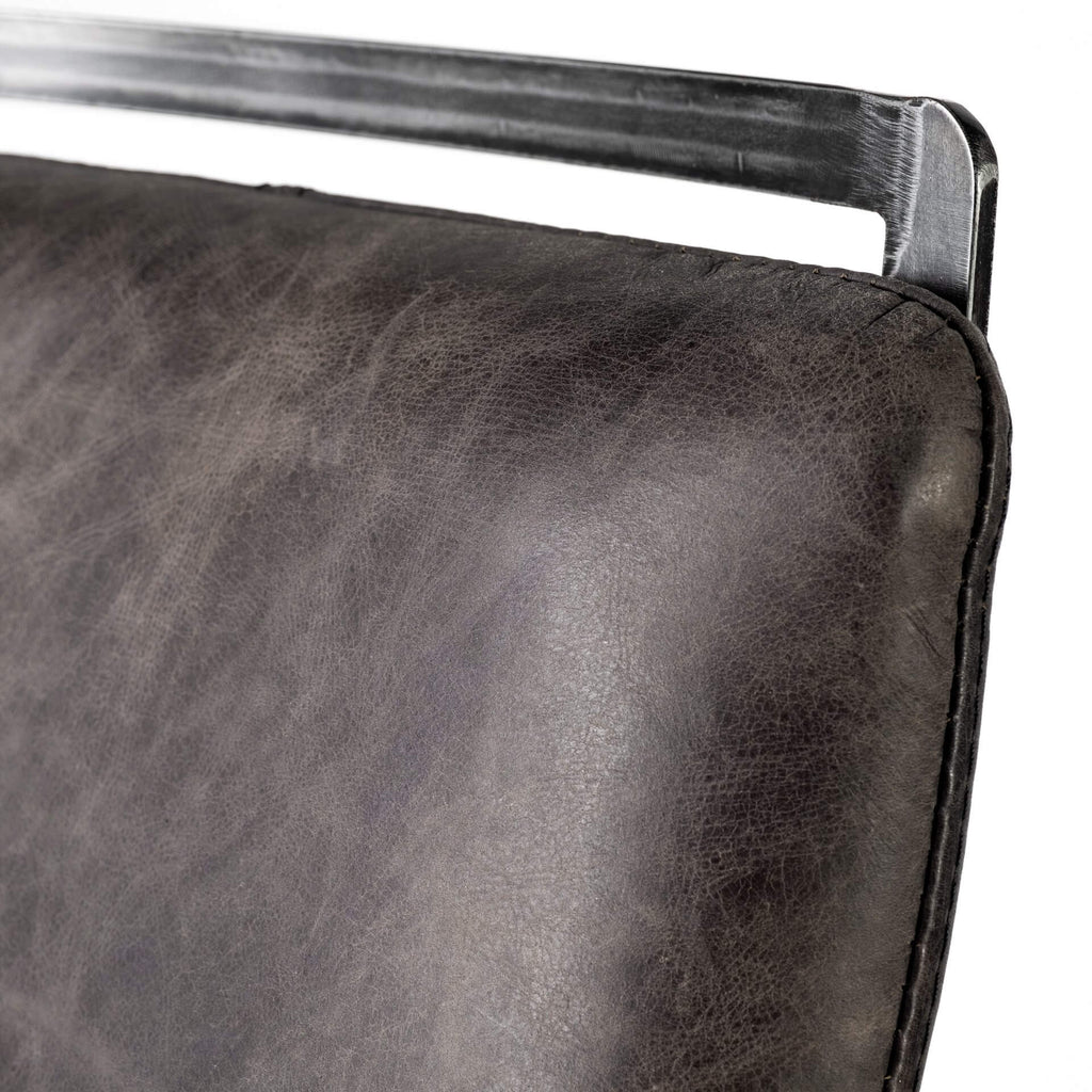 MERCANA KAVALAN COUNTER STOOL EBONY LEATHER 68765