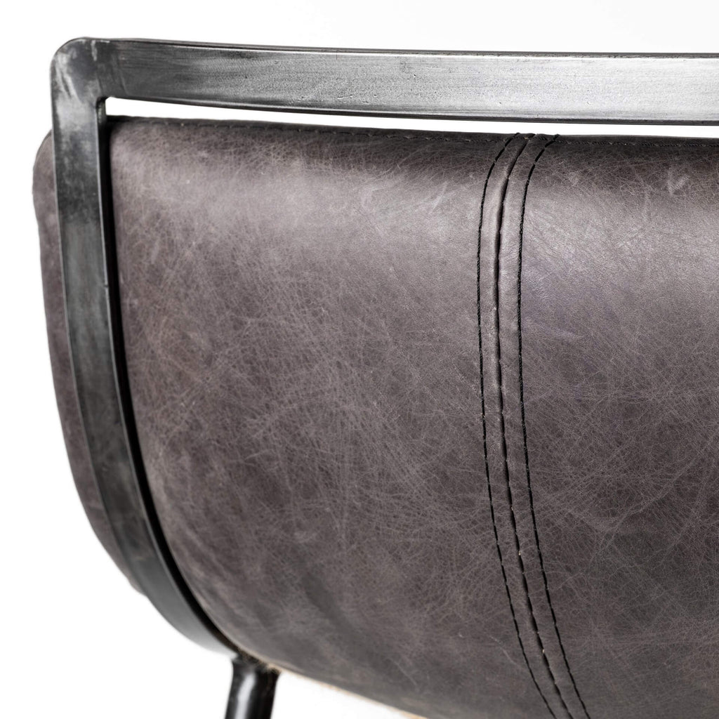 MERCANA KAVALAN COUNTER STOOL EBONY LEATHER 68765