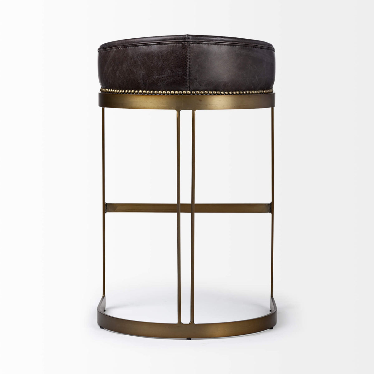 MERCANA HOLLYFIELD BAR STOOL BLACK LEATHER 67080