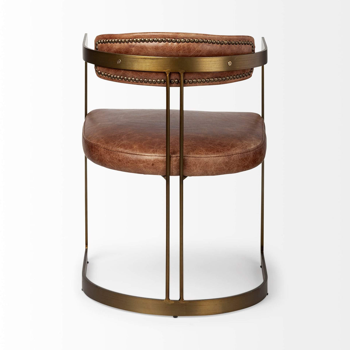 MERCANA HOLLYFIELD DINING CHAIR BROWN LEATHER 50413