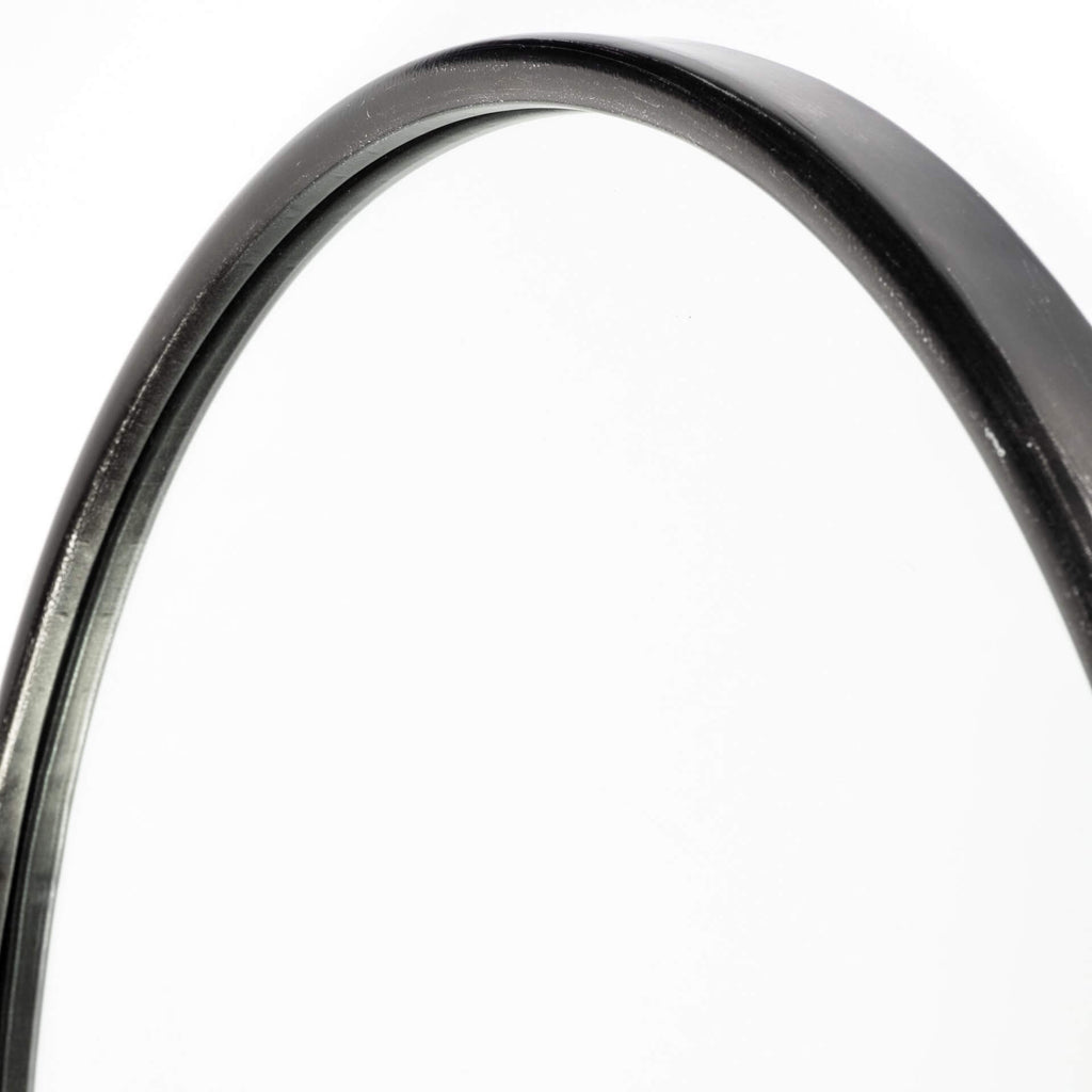 MERCANA SYLVIA OVAL BLACK METAL MIRROR 68738