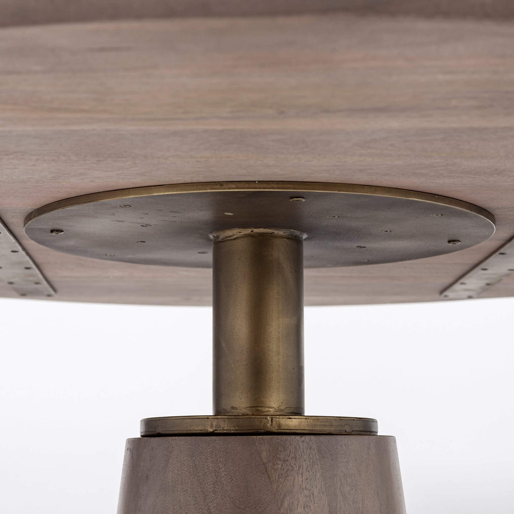 MERCANA MAXWELL 54" LIGHT BROWN PEDESTAL TABLE 69032-AB