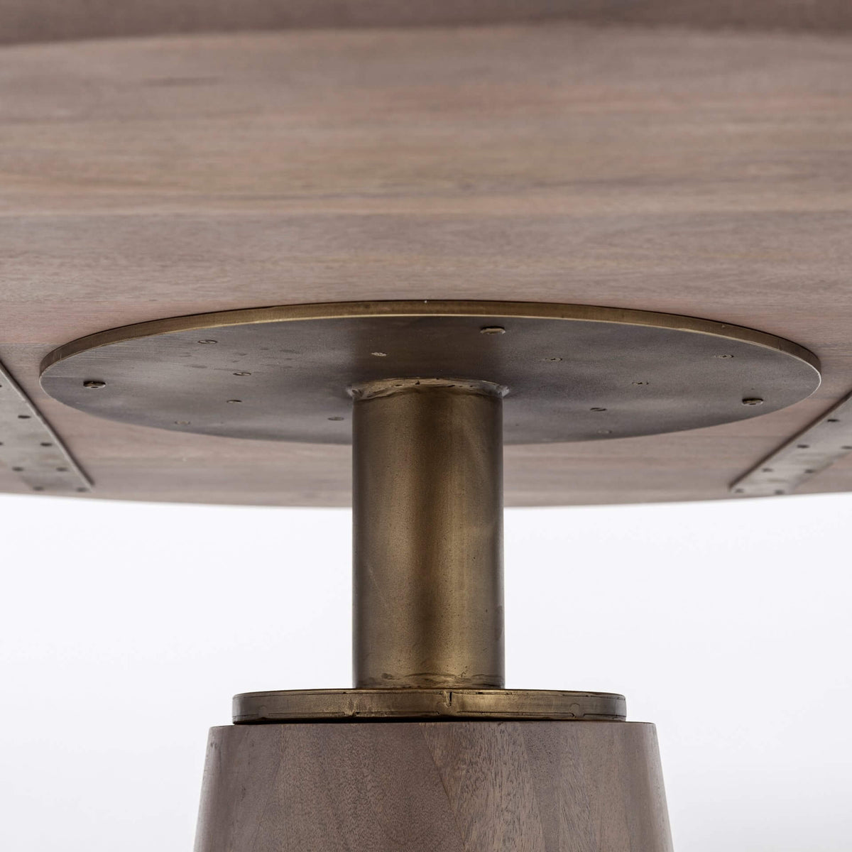 MERCANA MAXWELL 54" LIGHT BROWN PEDESTAL TABLE 69032-AB