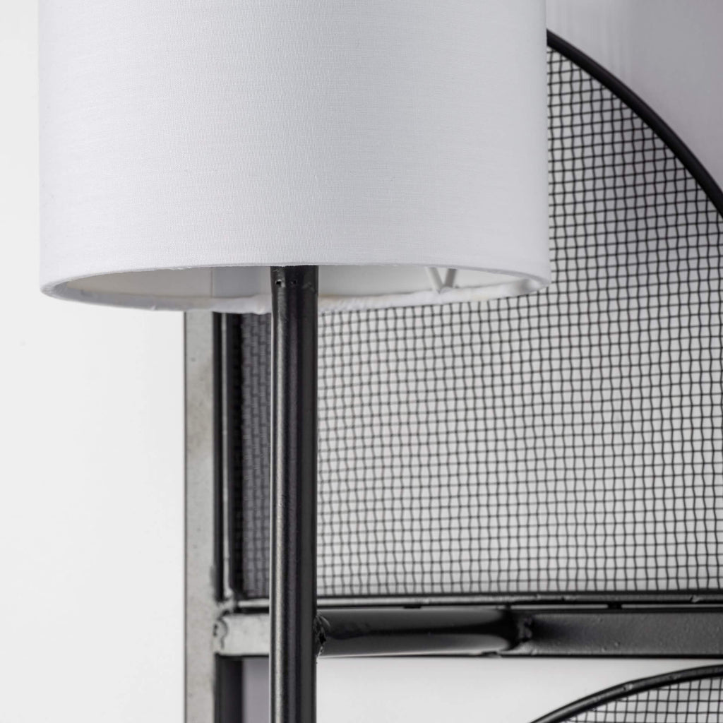 MERCANA NAVIN BLACK METAL WALL SCONCE 68985-AB