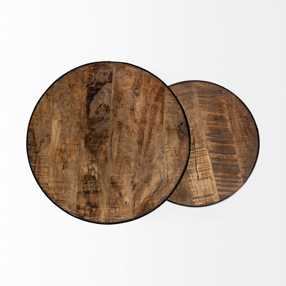 MERCANA CLAPP ROUND WOOD TOP NESTING TABLES 50473