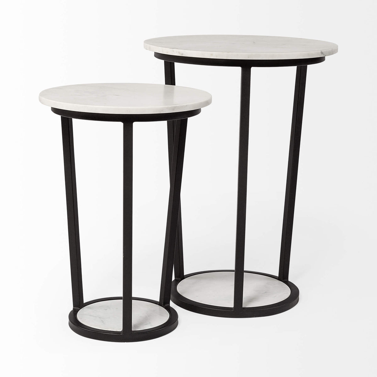 MERCANA BOMBOLA ROUND MARBLE ACCENT TABLE 67039