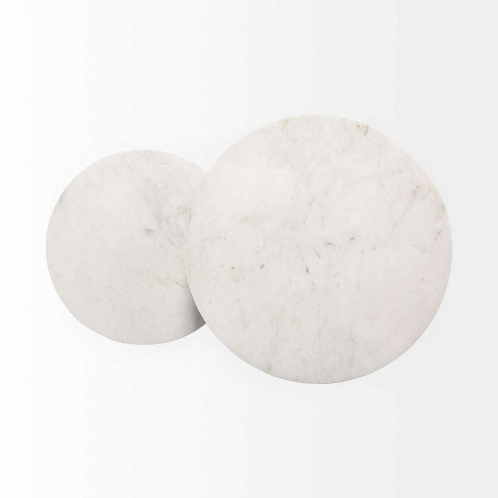MERCANA BOMBOLA ROUND MARBLE ACCENT TABLE 67039