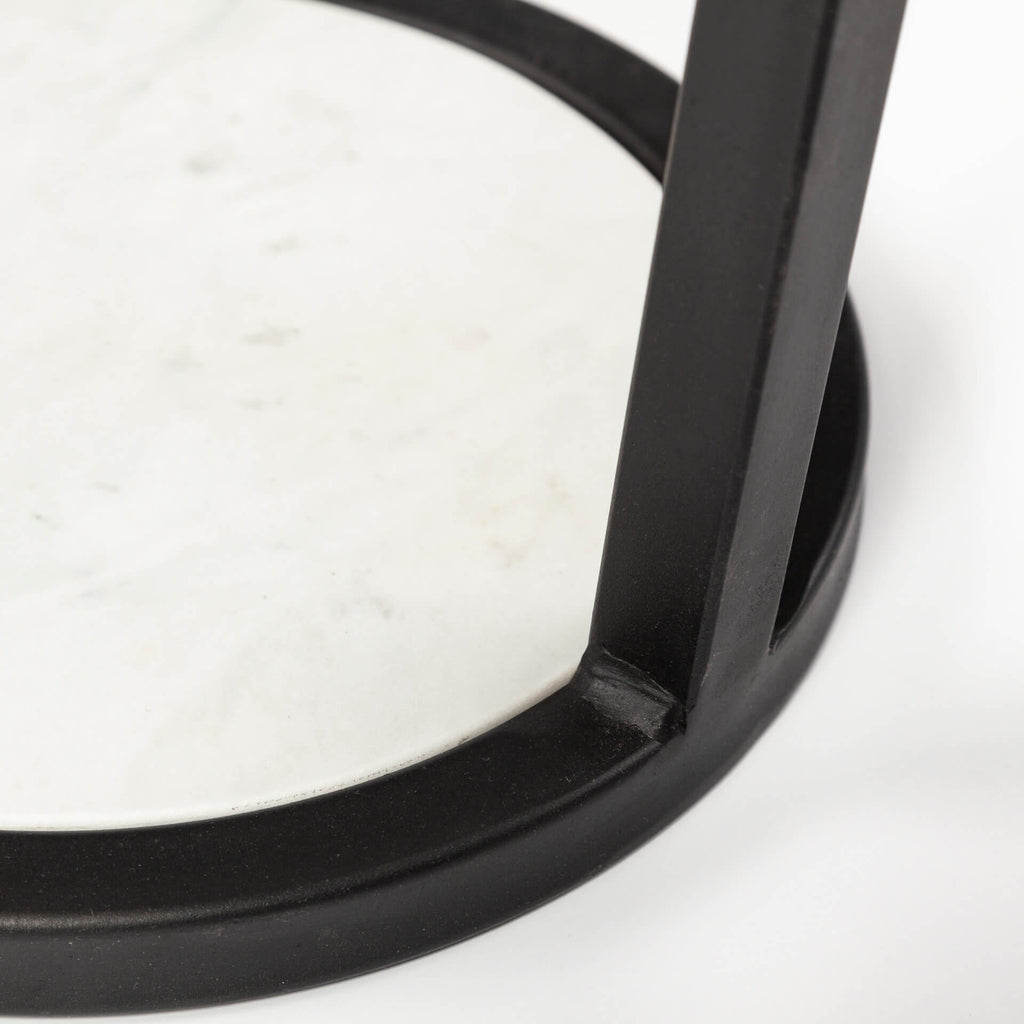 MERCANA BOMBOLA ROUND MARBLE ACCENT TABLE 67039