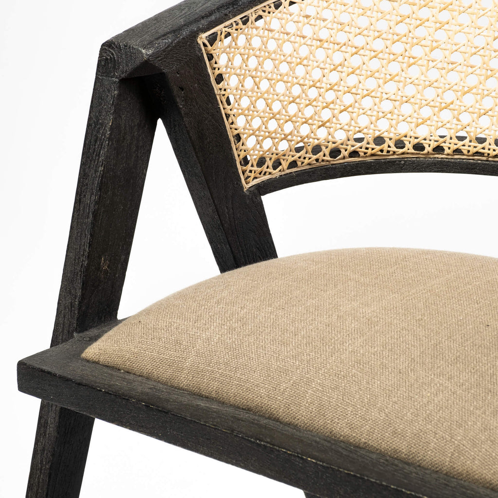 MERCANA TABITHA BLACK FRAME DINING CHAIR 68495