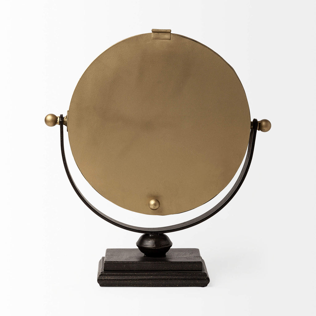 MERCANA HOUSTON GOLD HALF MOON BASE TABLE CLOCK 63102
