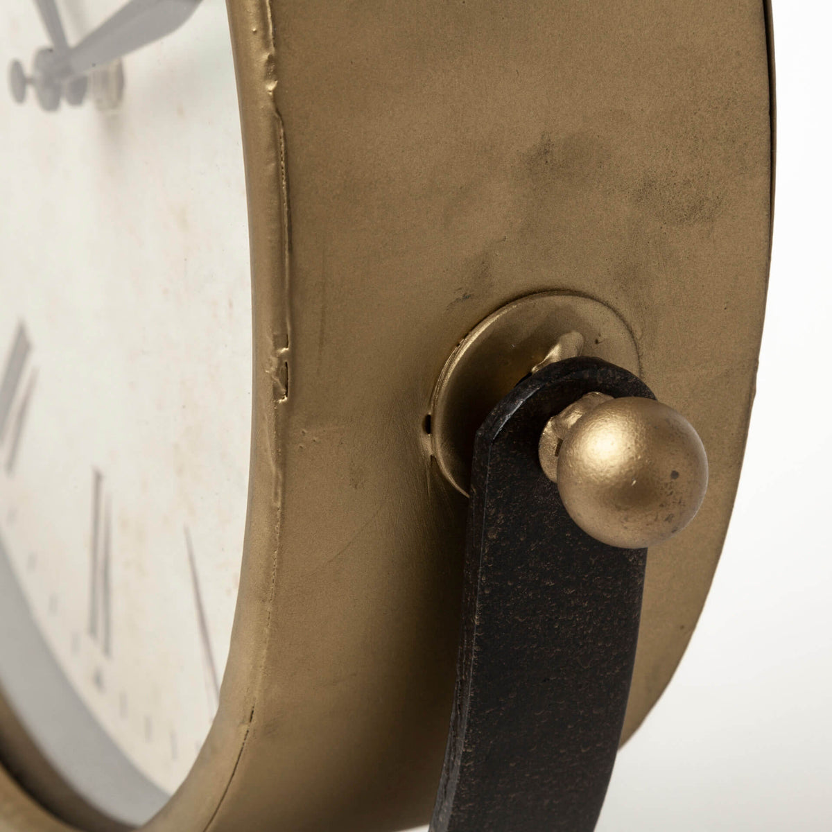 MERCANA HOUSTON GOLD HALF MOON BASE TABLE CLOCK 63102