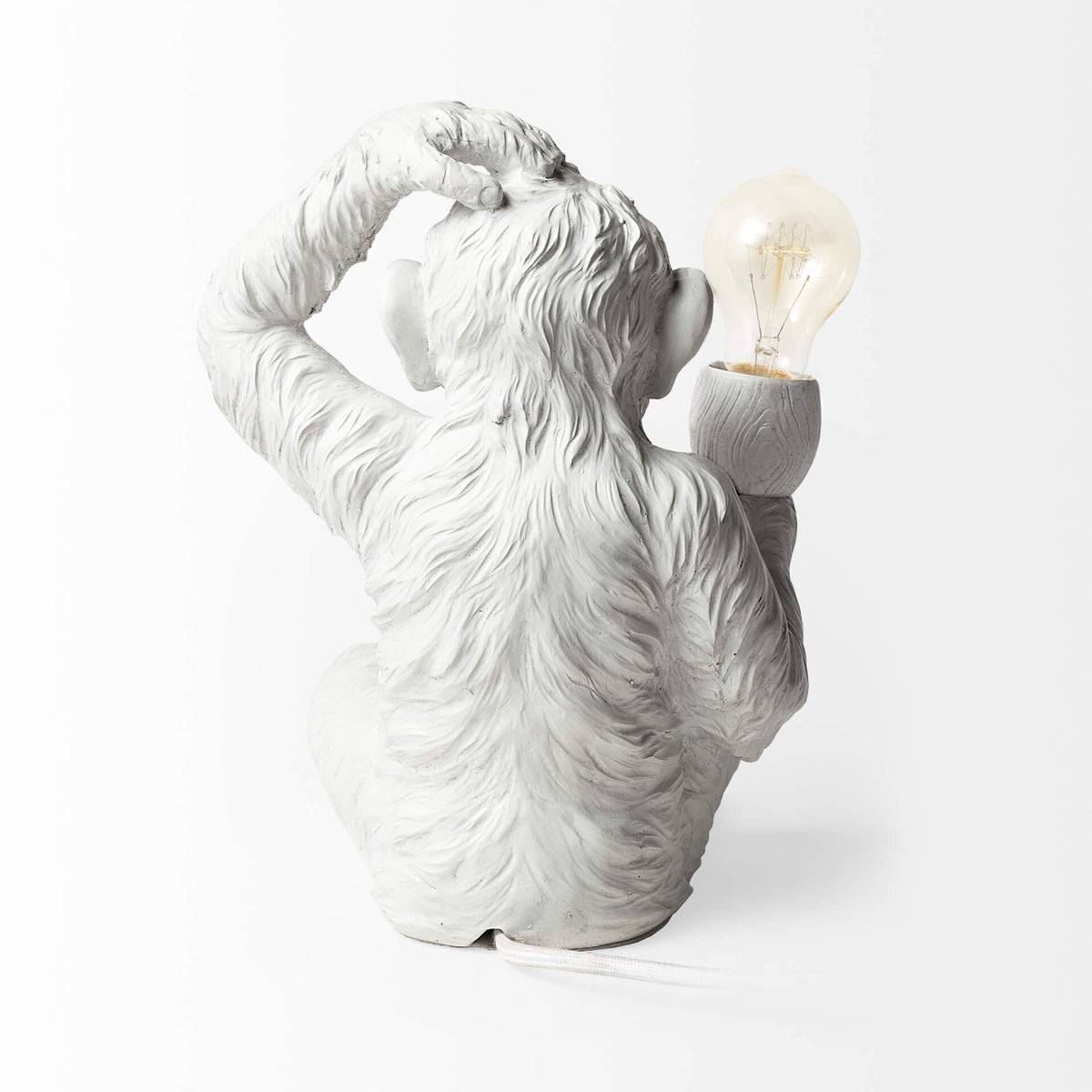 MERCANA SIMIA WHITE RESIN MONKEY TABLE LAMP 65319