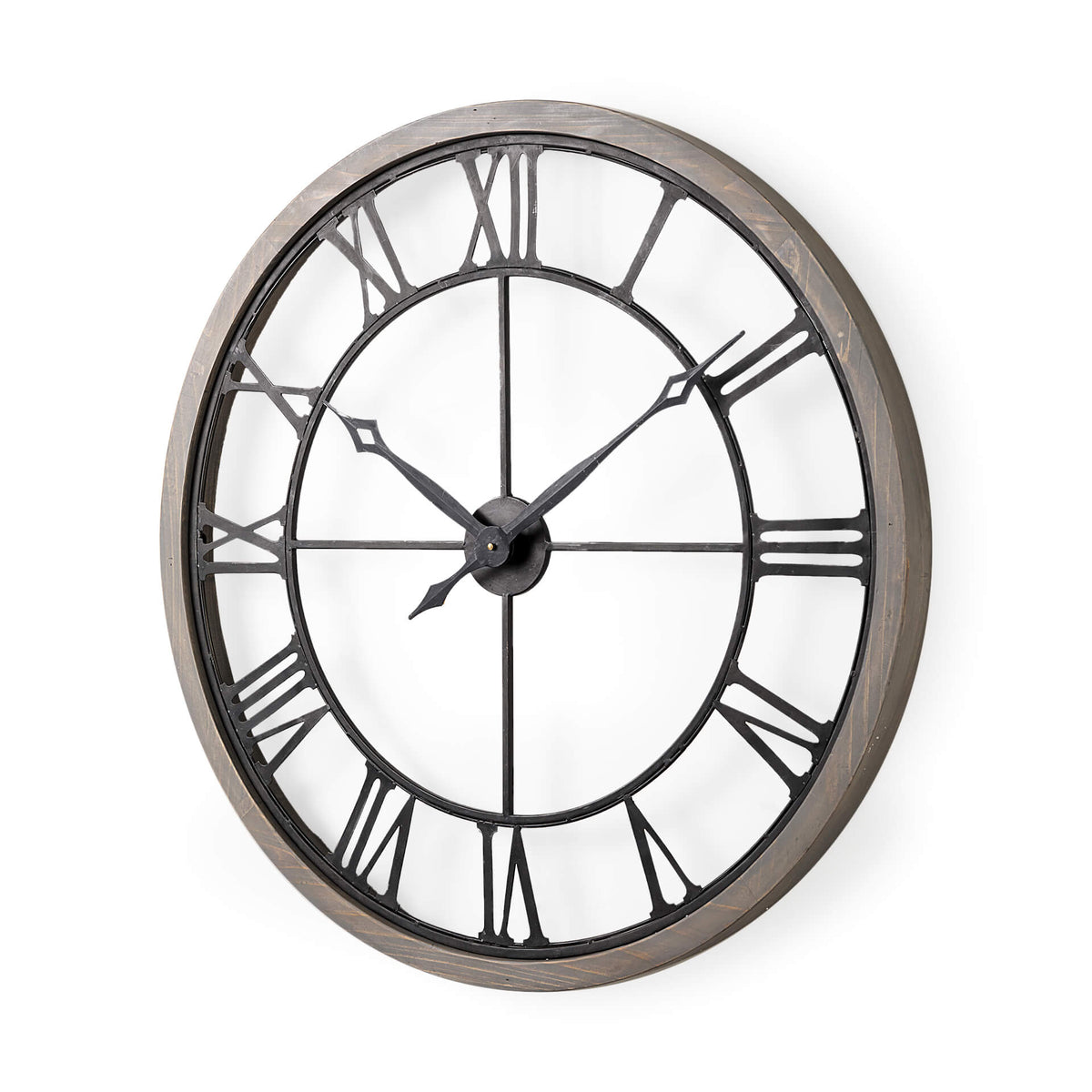 MERCANA METHING 31.5" FARMHOUSE WALL CLOCK GRAY 69348
