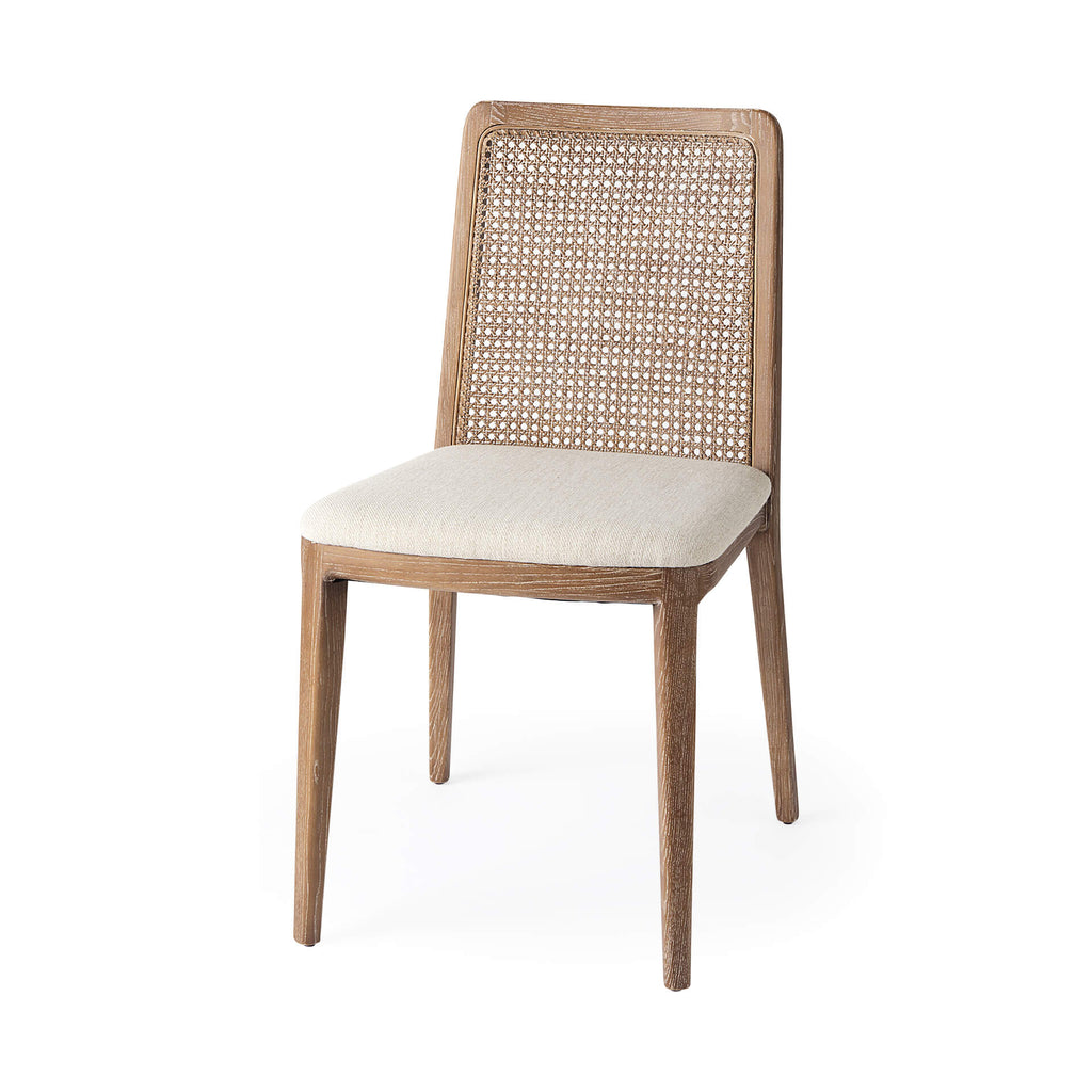 MERCANA CLARA DINING CHAIR CREAM FABRIC SET OF TWO 69349