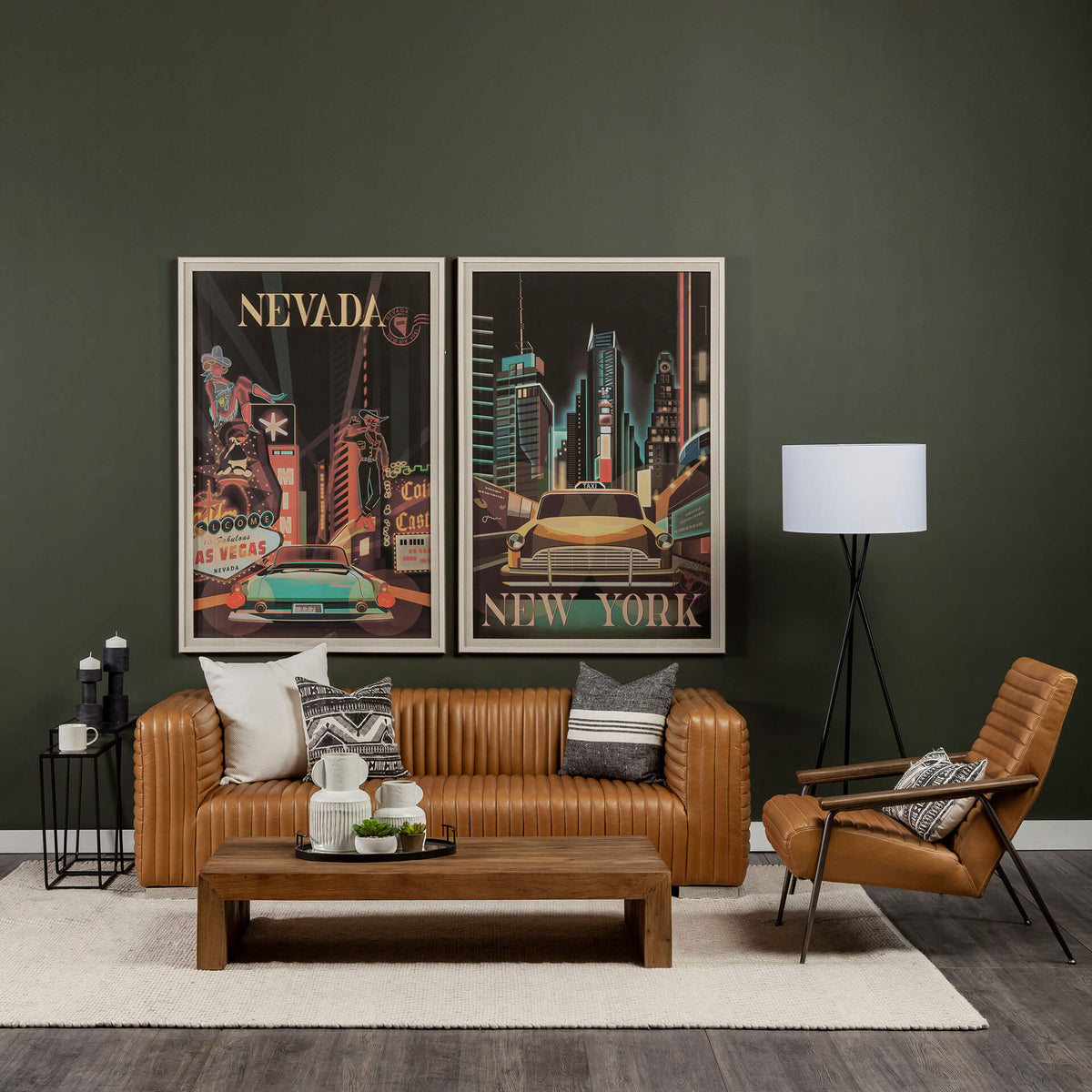 MERCANA RICCIARDO COGNAC LEATHER SOFA 70793
