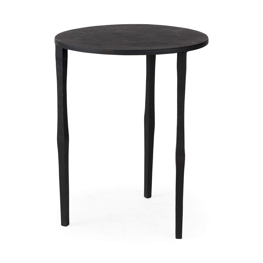 MERCANA TIMOTHY BLACK IRON END TABLE 69258