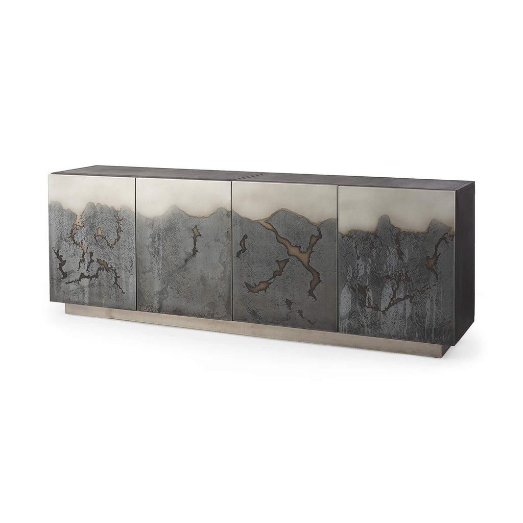 MERCANA ROXDALE ACID WASH METAL SIDEBOARD 69260