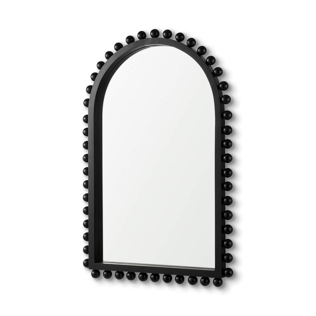 MERCANA LEEDS BLACK WOOD ARCH MIRROR 69285