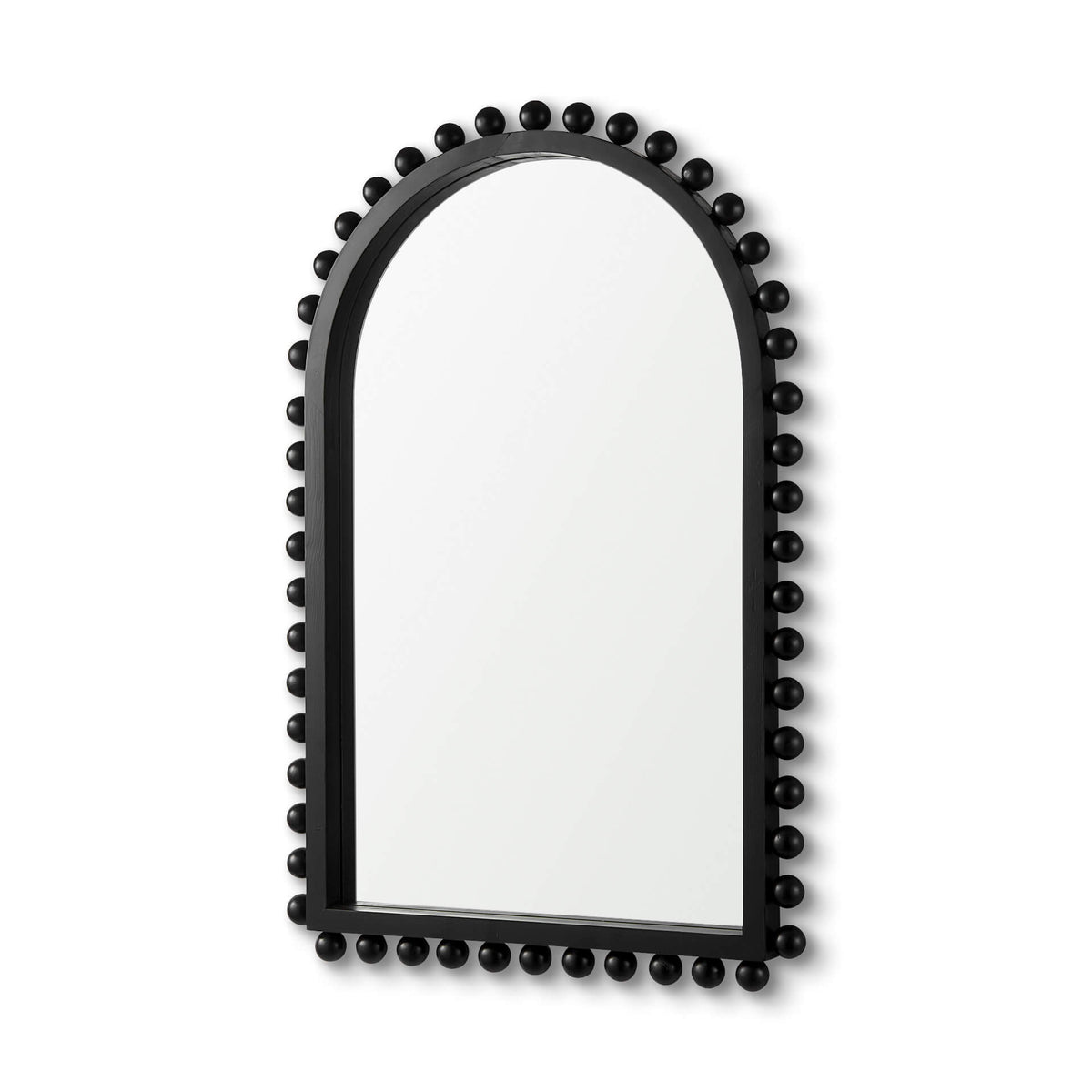 MERCANA LEEDS BLACK WOOD ARCH MIRROR 69285