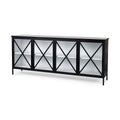 MERCANA AURELIA DARK IRON FOUR DOOR CABINET 69266