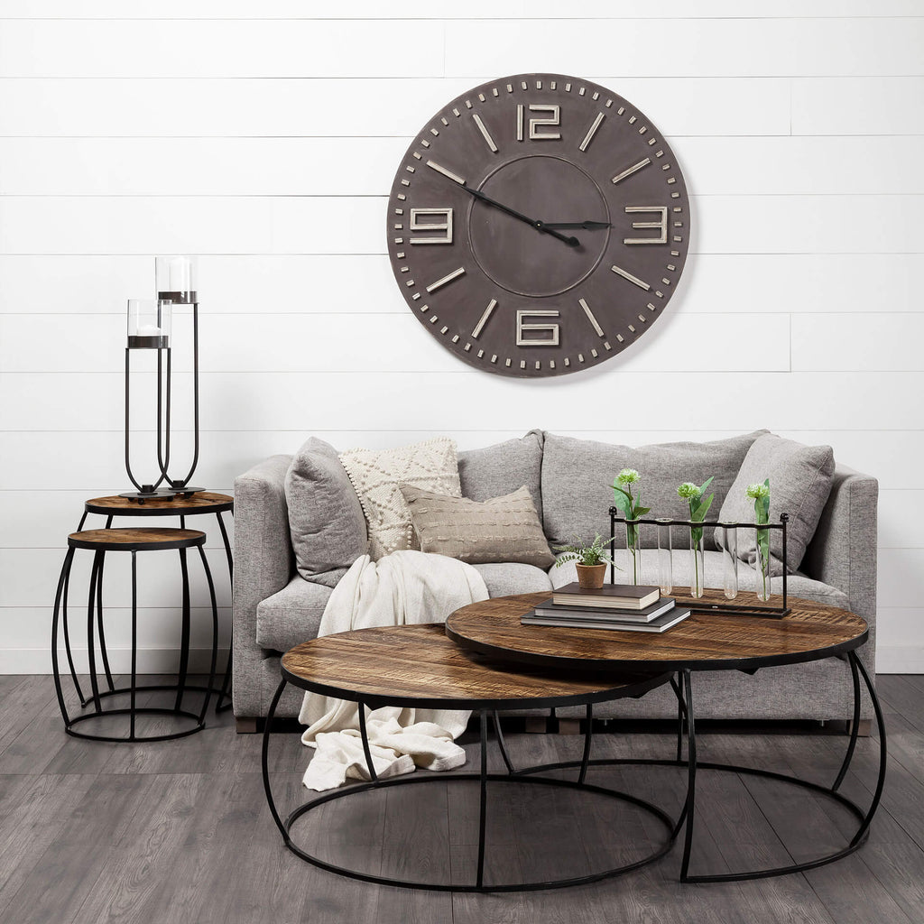 MERCANA CLAPP ROUND WOOD TOP NESTING TABLES 50473