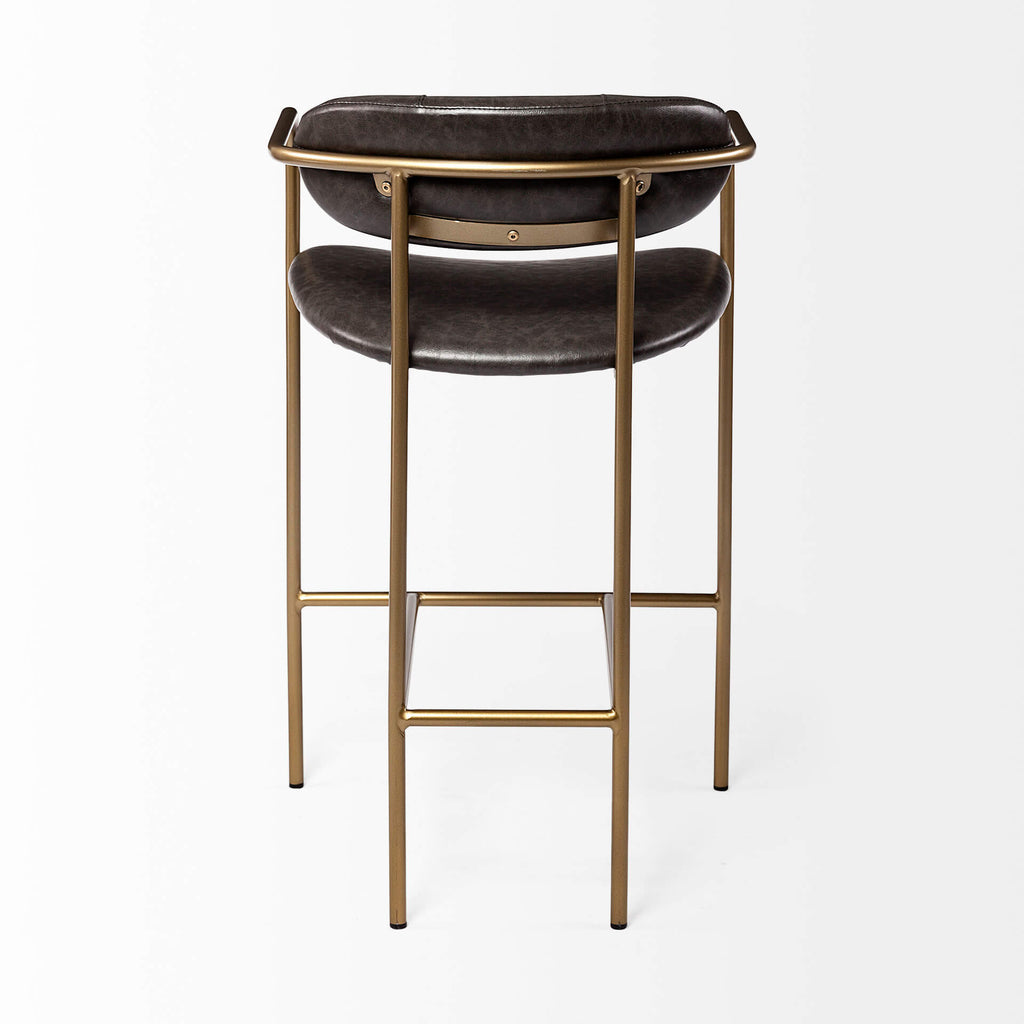 MERCANA PARKER COUNTER STOOL BROWN FAUX LEATHER 69362