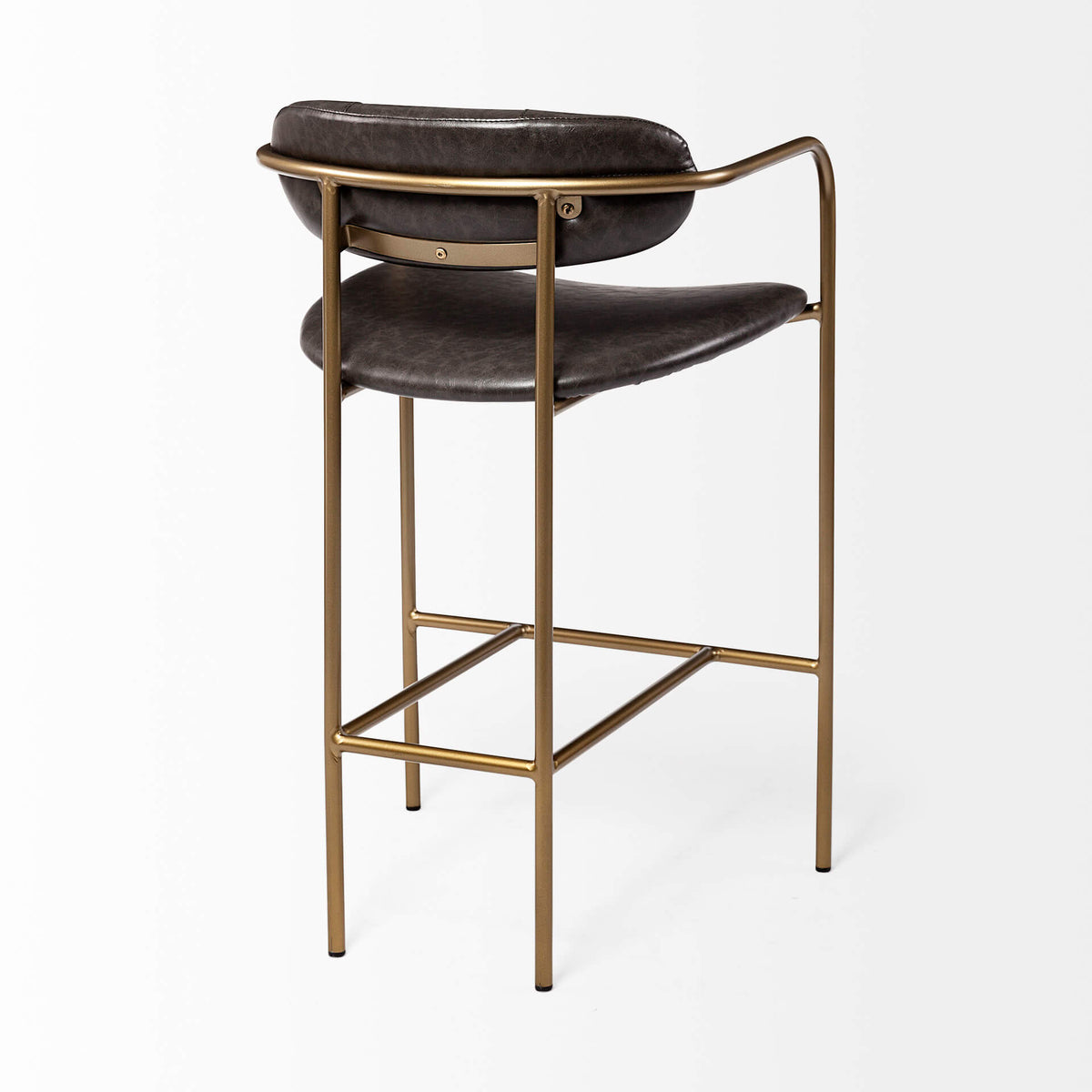 MERCANA PARKER COUNTER STOOL BROWN FAUX LEATHER 69362