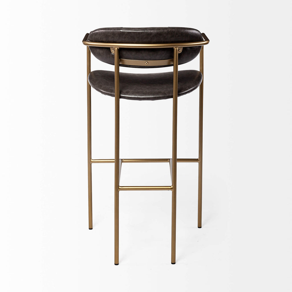 MERCANA PARKER BAR STOOL BROWN FAUX LEATHER 69363
