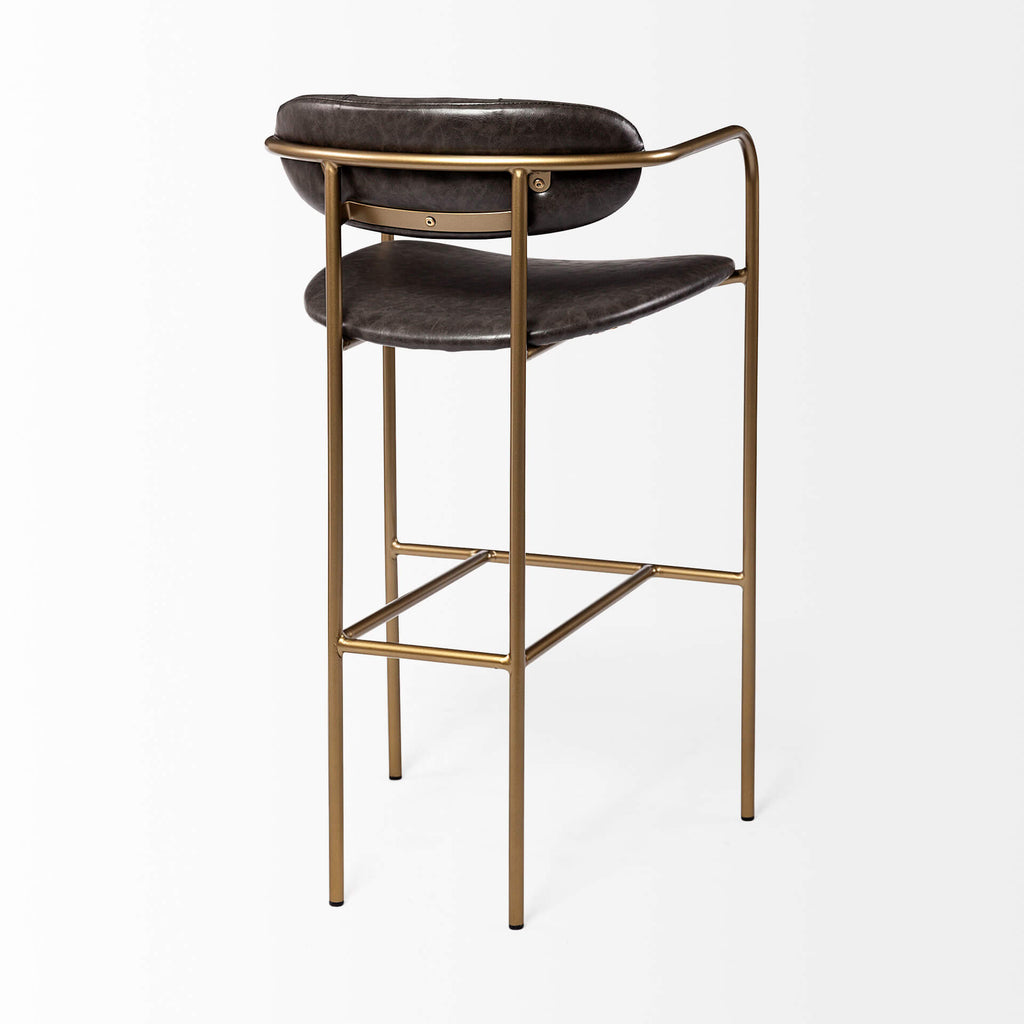 MERCANA PARKER BAR STOOL BROWN FAUX LEATHER 69363