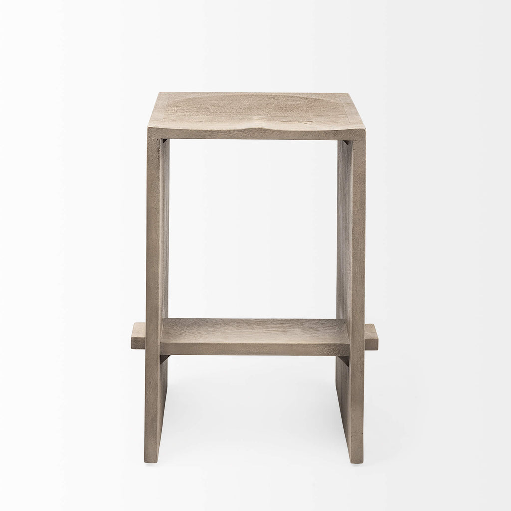 MERCANA AIDA LIGHT GRAY WOOD COUNTER STOOL 69192