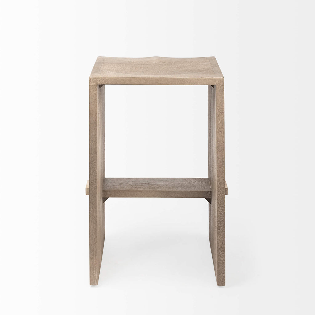 MERCANA AIDA LIGHT GRAY WOOD COUNTER STOOL 69192