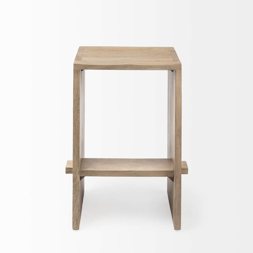 MERCANA AIDA LIGHT BROWN WOOD COUNTER STOOL 69193