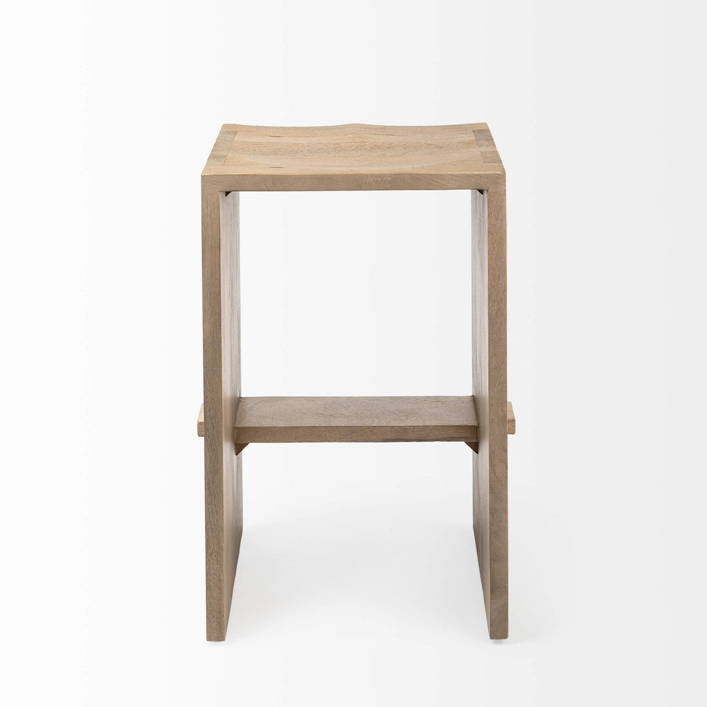 MERCANA AIDA LIGHT BROWN WOOD COUNTER STOOL 69193