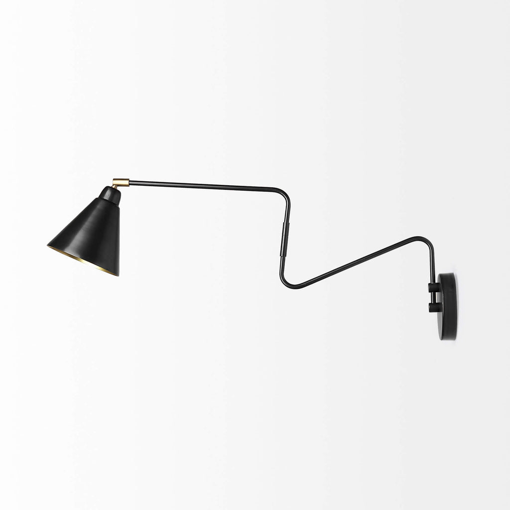 MERCANA COBALT BLACK METAL WALL SCONCE 68775