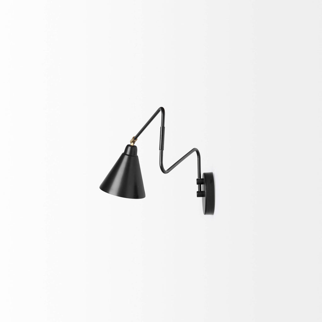 MERCANA COBALT BLACK METAL WALL SCONCE 68775