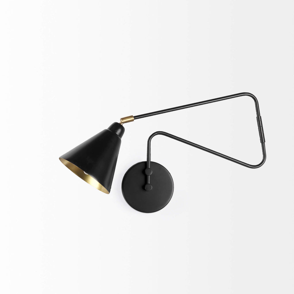 MERCANA COBALT BLACK METAL WALL SCONCE 68775