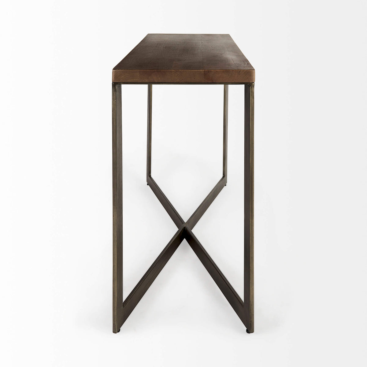 MERCANA FAYE ANTIQUE NICKEL CONSOLE TABLE 69183
