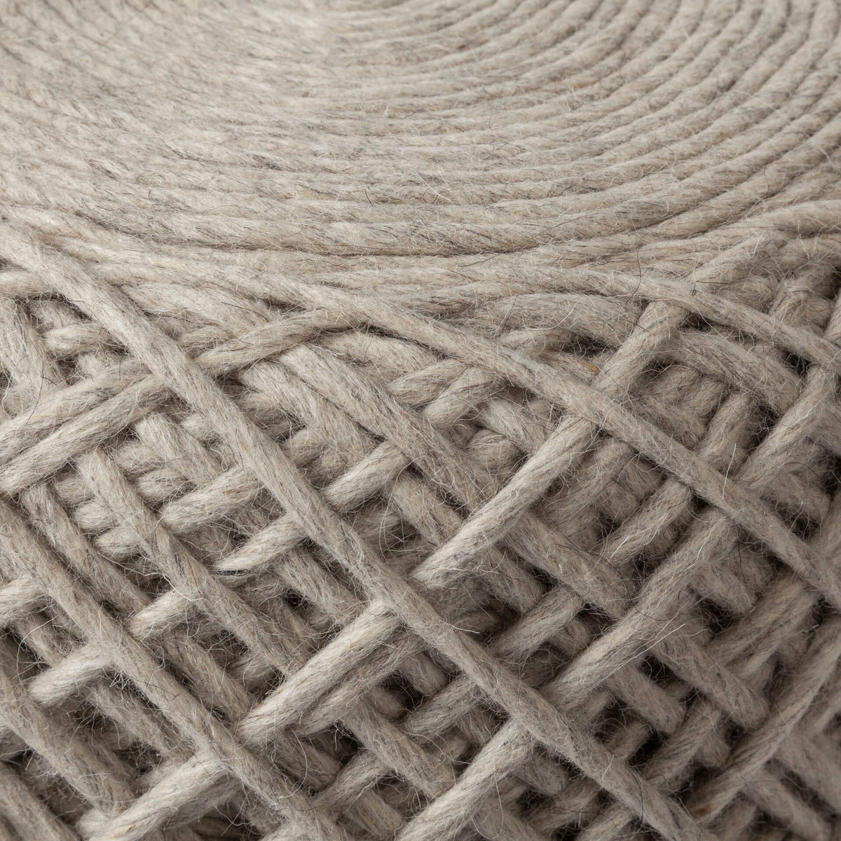 MERCANA ALLIUM OATMEAL HANDWOVEN POUF 68729