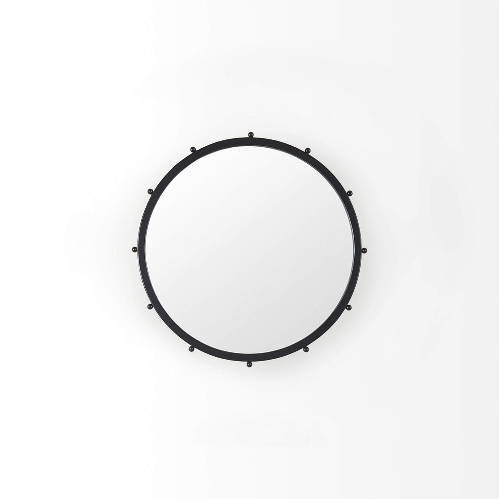 MERCANA ELENA SMALL BLACK METAL MIRROR 69315