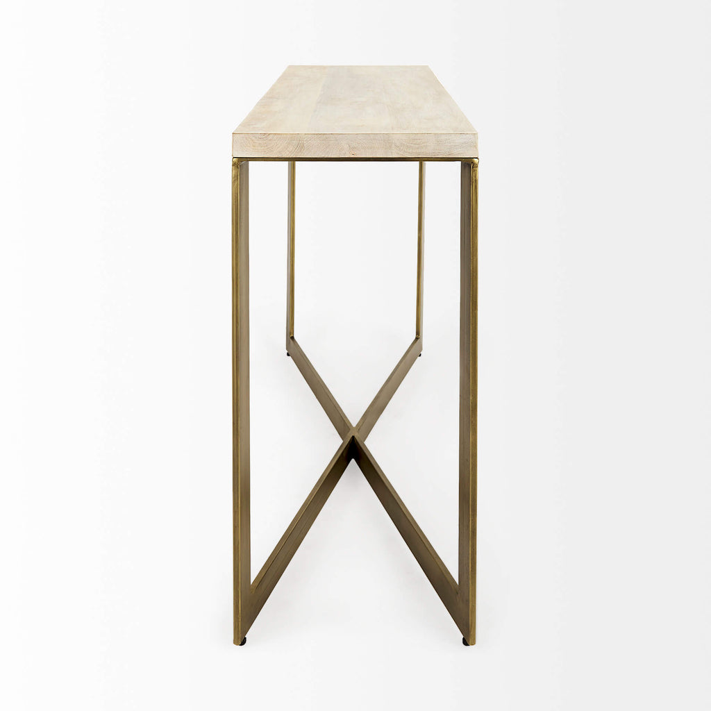 MERCANA FAYE GOLD METAL CONSOLE TABLE 69182