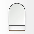 MERCANA CORA WOODEN SHELF ARCHED WALL MIRROR 69320