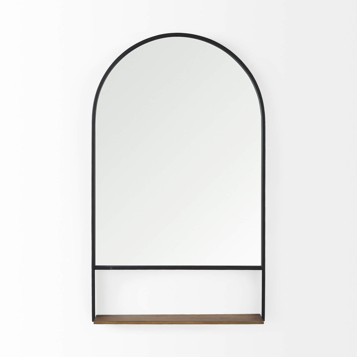 MERCANA CORA WOODEN SHELF ARCHED WALL MIRROR 69320