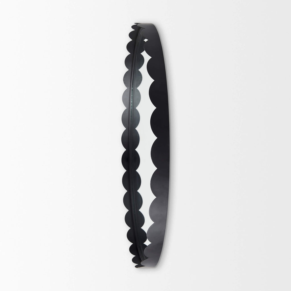 MERCANA ADELAIDE BLACK METAL SCALLOP MIRROR 69323