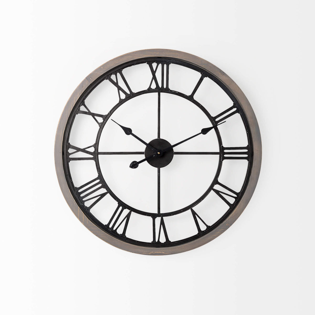 MERCANA METHING GRAY 25" FARMHOUSE WALL CLOCK 69347