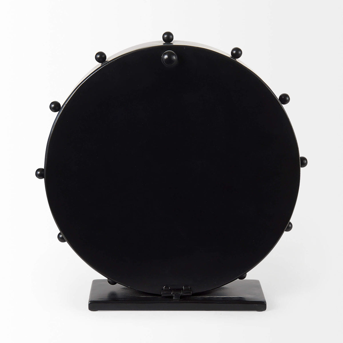 MERCANA MARIAN BLACK STUDDED TABLE CLOCK 69481