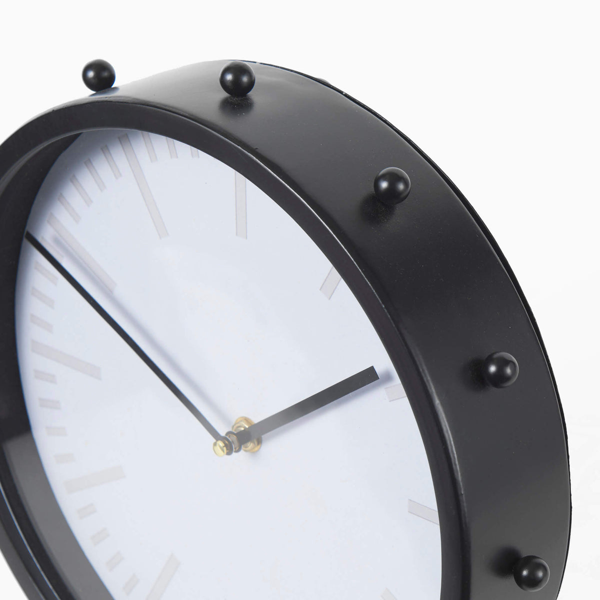 MERCANA MARIAN BLACK STUDDED TABLE CLOCK 69481