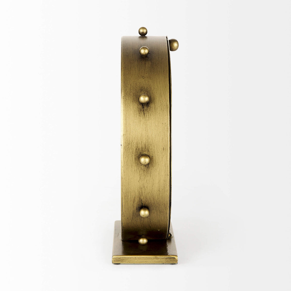 MERCANA MARIAN GOLD STUDDED TABLE CLOCK 69482