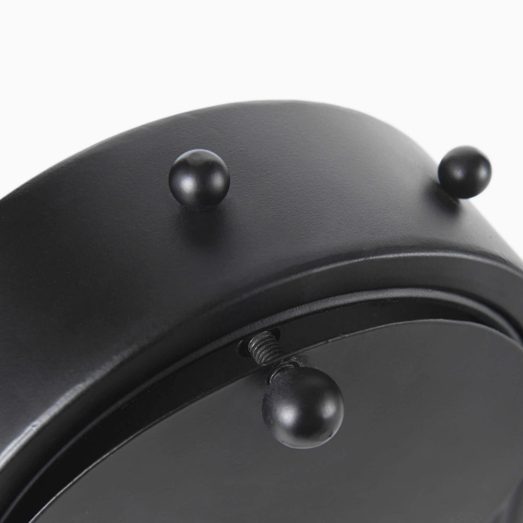 MERCANA MARIAN BLACK STUDDED TABLE CLOCK 69483